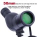 12-36X50 Spotting Scope HD Zoom Monocular Powerful Telescope Bak4 Prism Waterproof Anti-Fog for Outdoor Camping Bird Watching [en-gb]