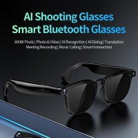 800W AI Smart Glasses Camera Video Translation Sunglasses Men Women Bluetooth Call Music Touch Eyewear Blue Light Protection Wearable [en-gb]