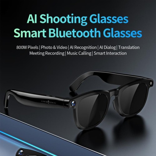 800W AI Smart Glasses Camera Video Translation Sunglasses Men Women Bluetooth Call Music Touch Eyewear Blue Light Protection Wearable [en-gb]