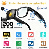 1200W AI Smart Camera Sunglasses Men ChatGPT Translation Voice Control WiFi Bluetooth HD1080P Shooting Intelligent Glasses Women [en-gb]