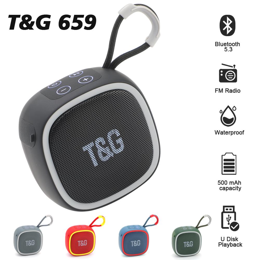 Outdoor Riding TG659 Bluetooth Speaker Mini Wireless Speakers FM Radio TF Card Music Player BT5 USB Portable Loudspeaker