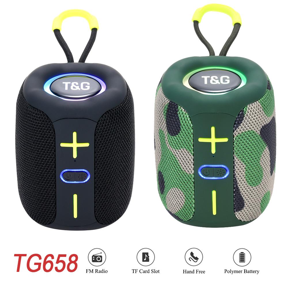 TG658 Portable Outdoor Speaker Wireless Subwoofer TWS Waterproof Bass Column Support AUX TF Loudspeaker Soundbar FM Radio