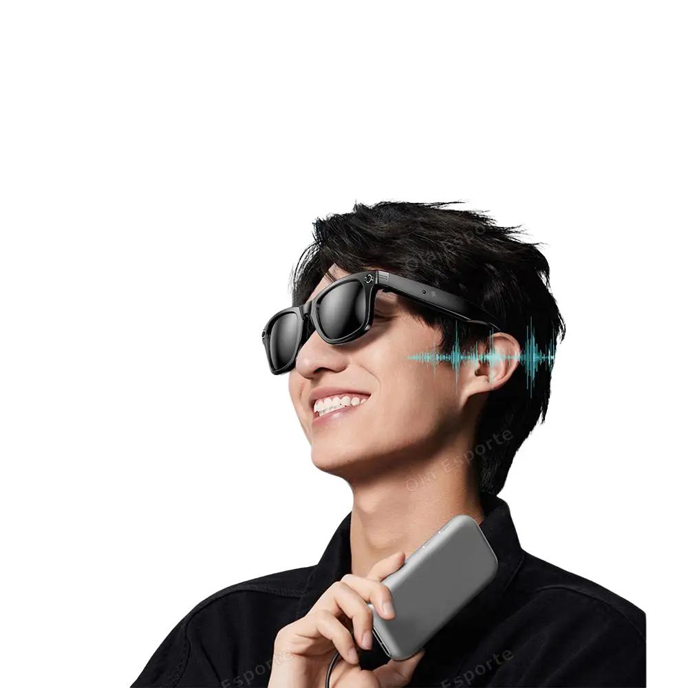 Upgrade Smart Glasses Men AI Language Translation Wireless Music Camera Control Bluetooth Call Sunglasses Sports Women Eyeglass Water Proof Wearable Dustproof Local Black