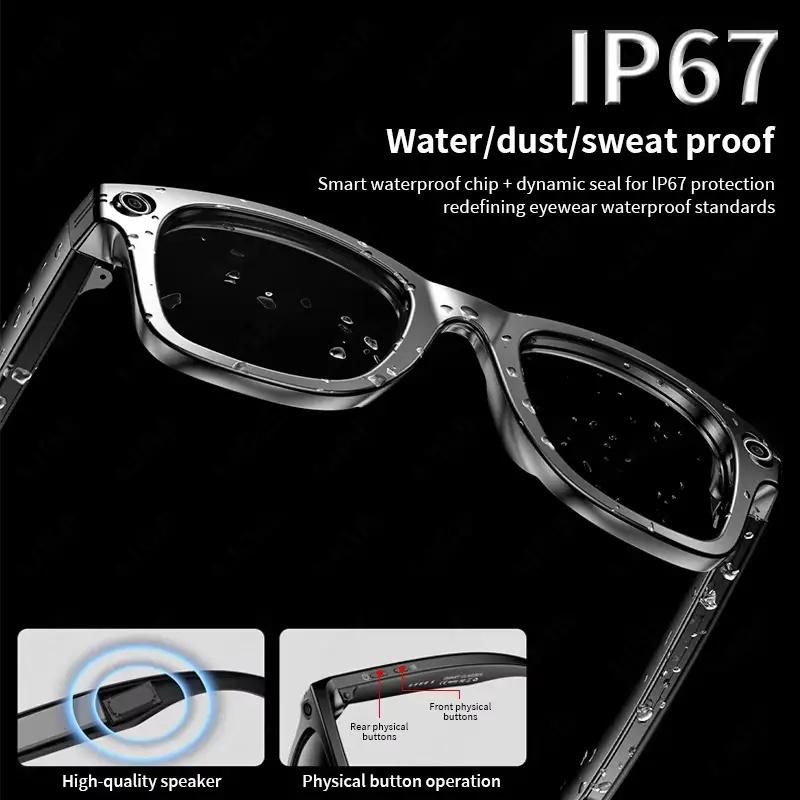 New 800W Camera Glasses W610 Men Color-Changing AI Smart Translation Glasses Photo Video Recording Waterproof Call Smart Sunglasses Wearable Play Blue Light
