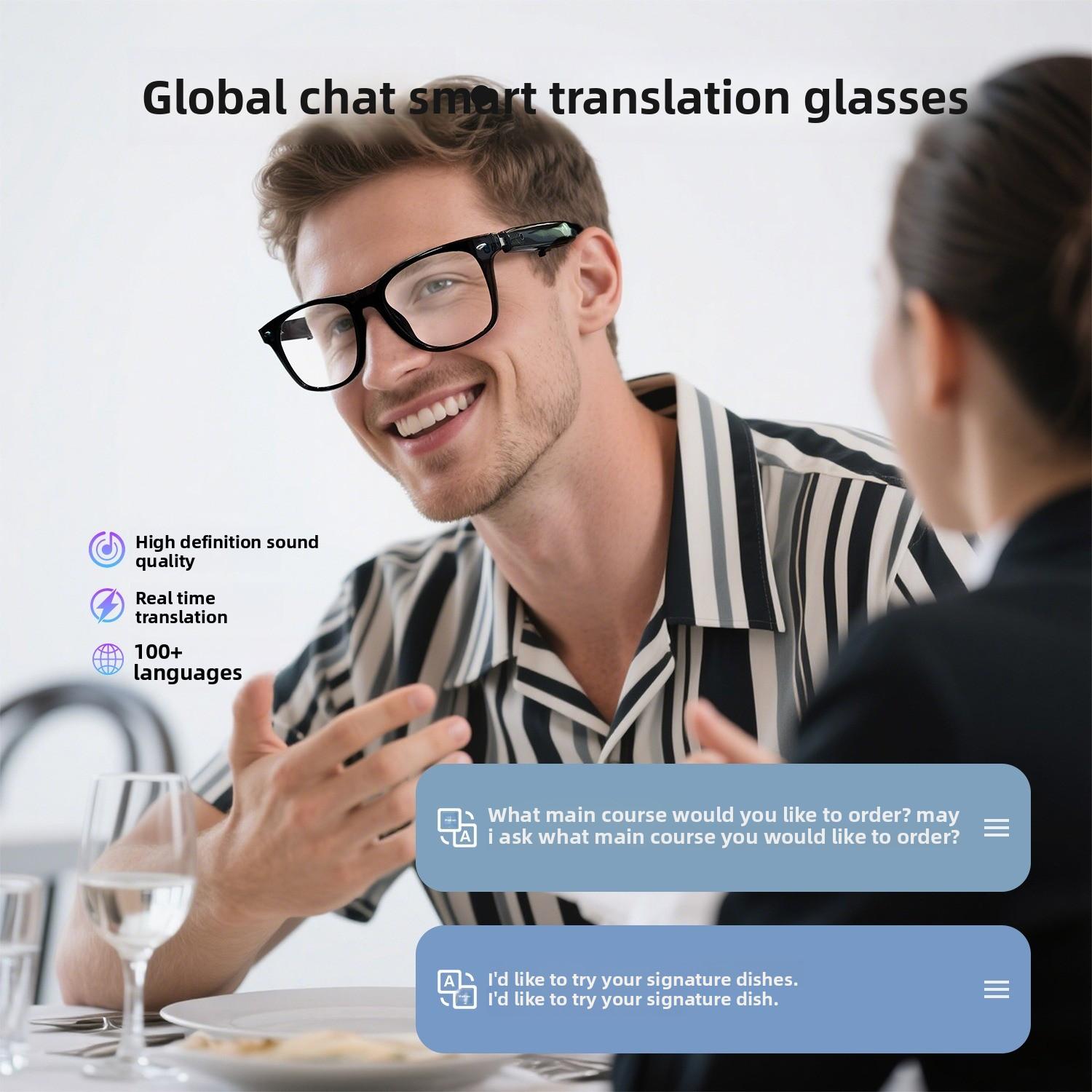 New AI Smart glasses glasses, translation in over 100 languages, for listening to music, making calls and viewing videos