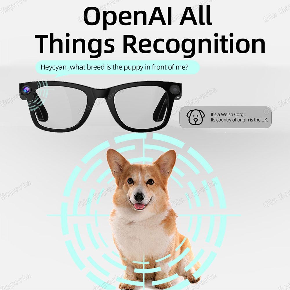 8K AI Smart Glasses Multifunctional Camera Bluetooth Call Men Sunglasses Voice Assistant Music Player Women HD Driving Glasses