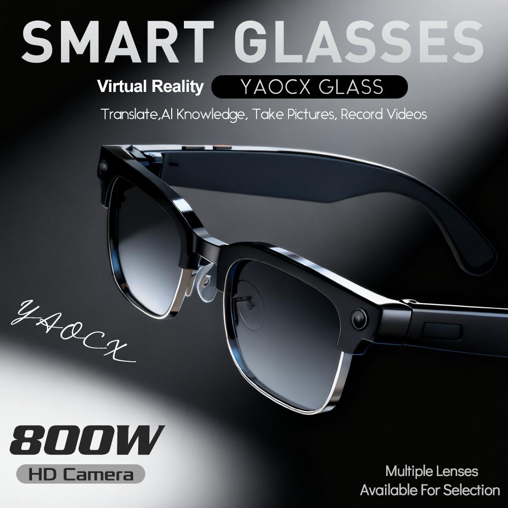 2025 New Upgrade Smart Glasses With Camera Video Recording AI Photo Recognition Bluetooth Call Translation Voice Sunglasses Man