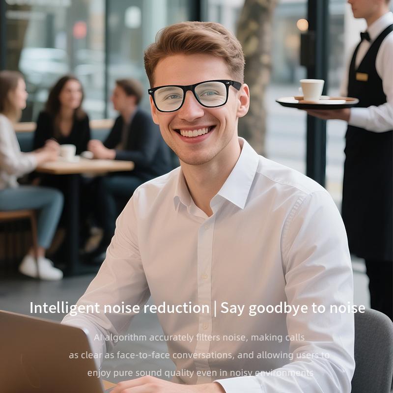 2025 New AI Translation Smart Glasses Bluetooth Call Headphones UV Protective Lenses Connected Bezel Outdoor Sports Sunglasses