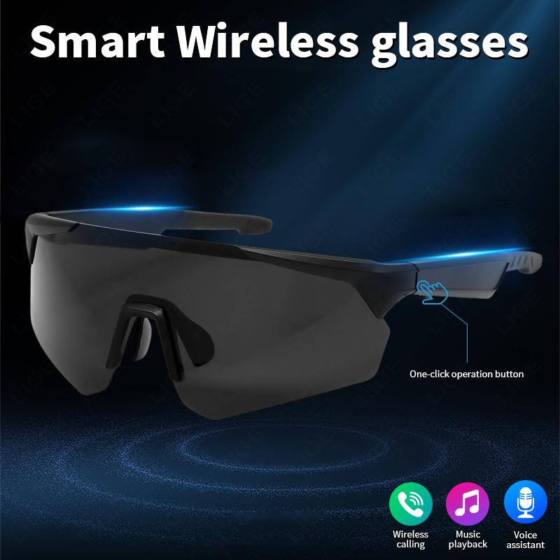 Bluetooth Smart Glasses Polarized Sports Glasses With Headphones UV Protection for Women Men Cycling Sunglasses for Android iOS