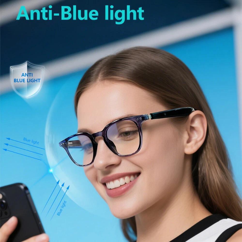 GT-52  New AI Men's Smart Glasses Women's Bluetooth Glasses Voice Call Control Music UV Polarized Sunglasses