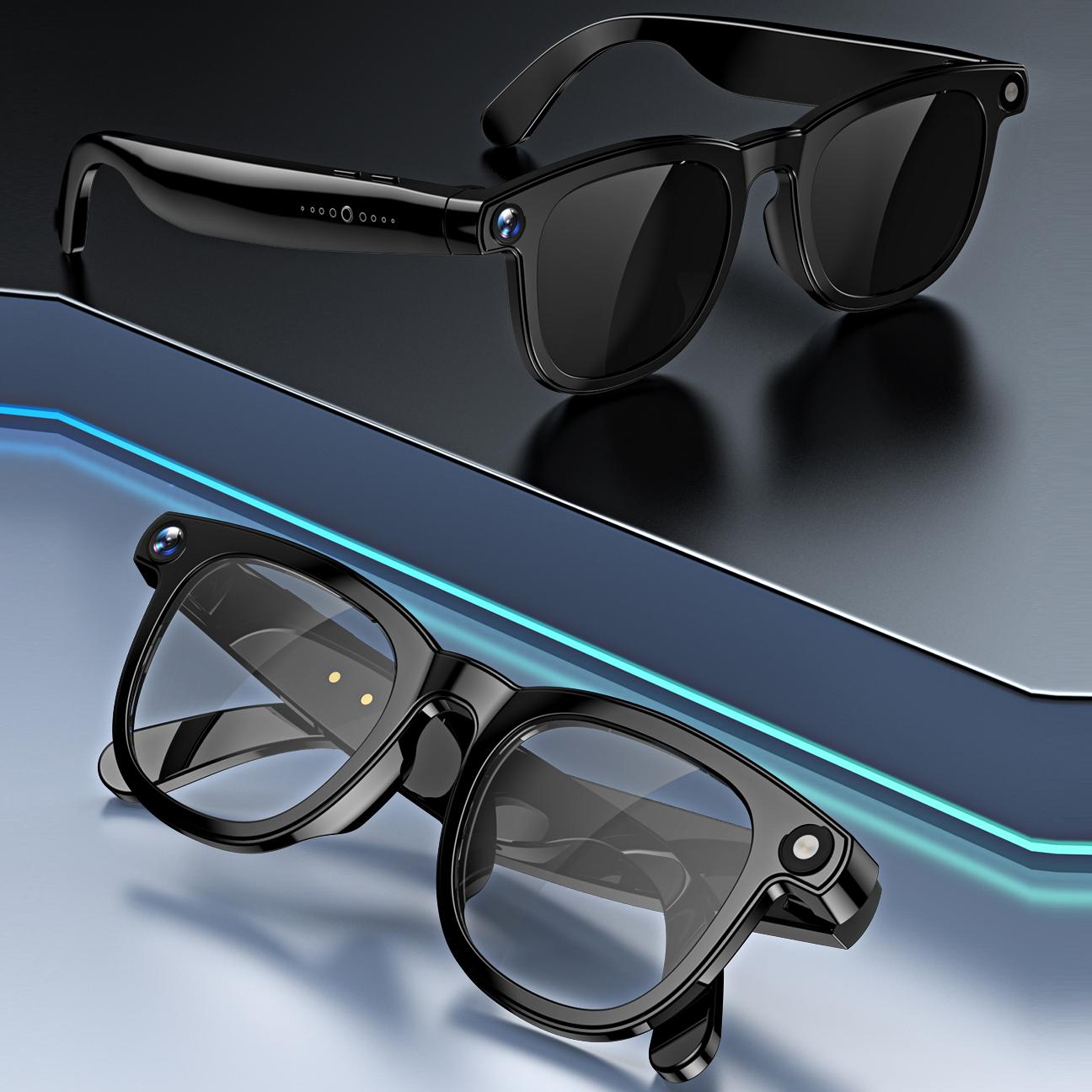 New HD AI Shooting Smart Glasses CY01 800W Camera Bluetooth Music Calling AI Dialog Recognition Voice Assistant Smart Glasses