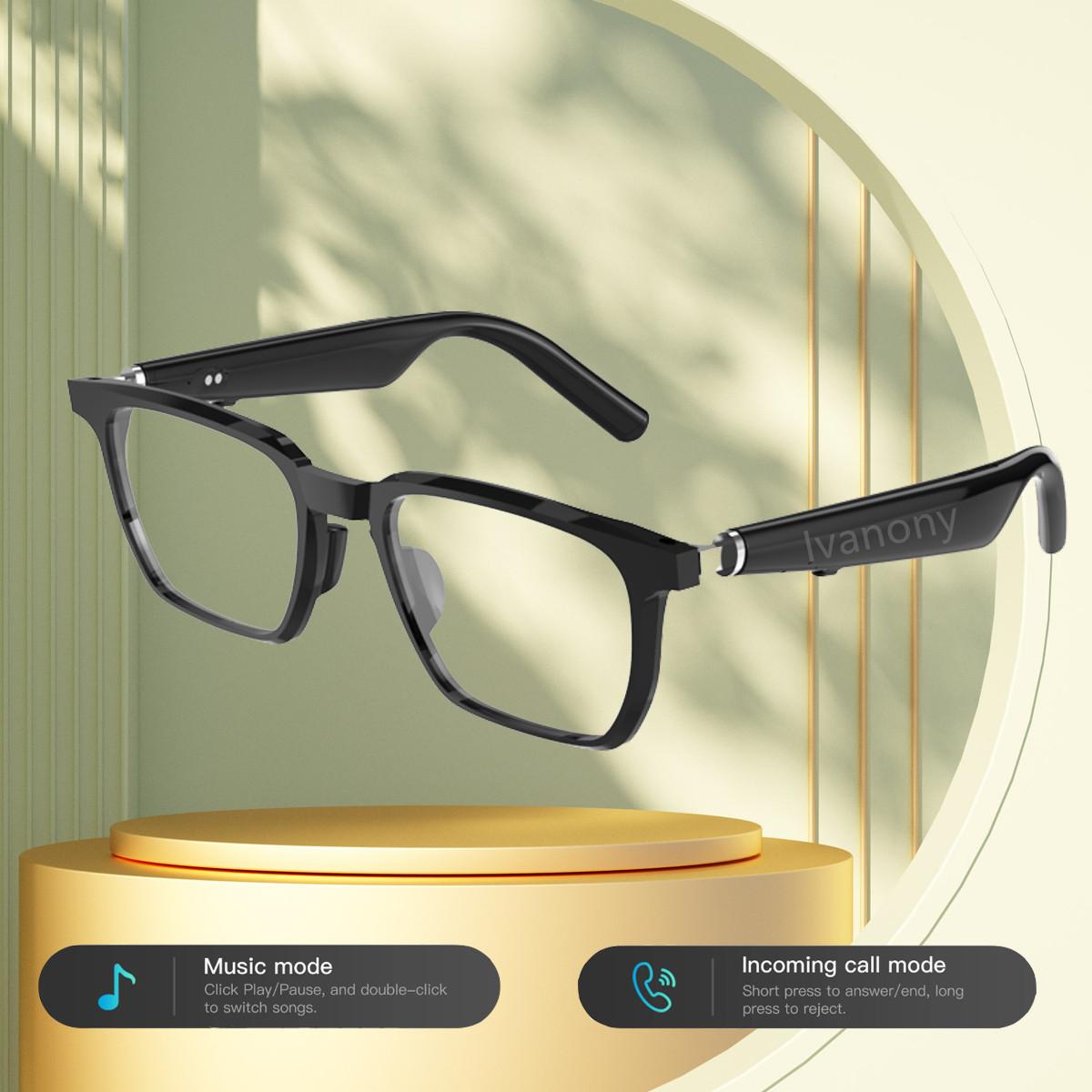 AI Smart Translate Eyeglasses Receive Call Voice Assistatn Listen Songs Anti Blue Light Noise Canceling Smart Glasses for Man