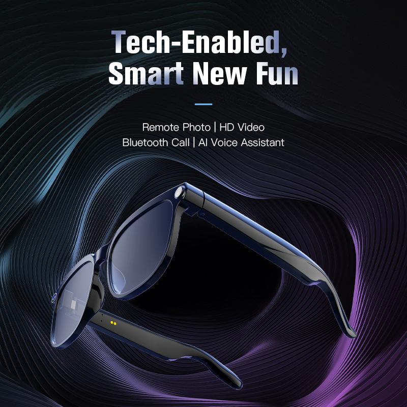2026 AI Smart Glasses Bluetooth Call Music Play 100+ Languages Translation Sunglasses Men Women with 8MP Camera Video Recording