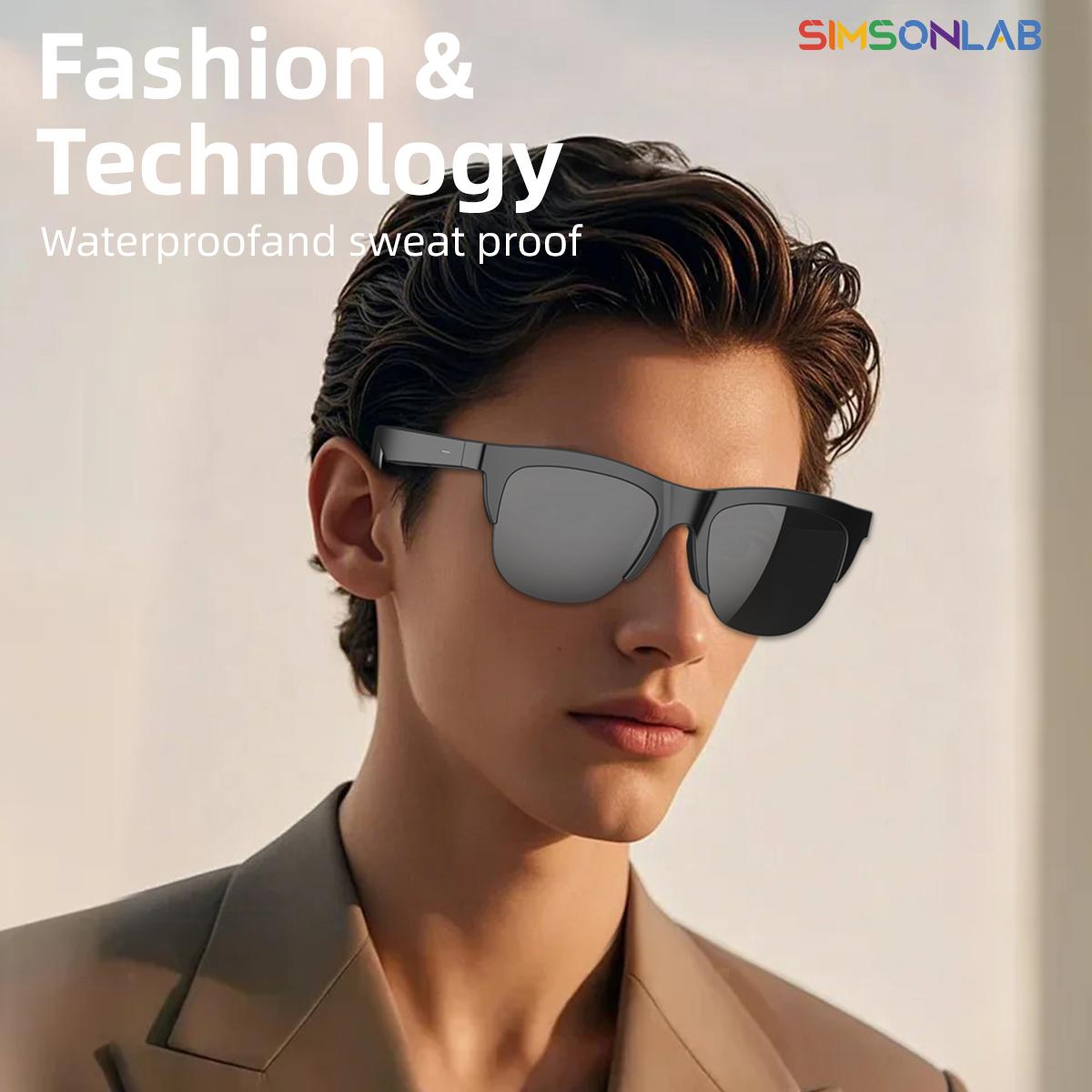 2025 Fashionable Smart Glasses Bluetooth Headphones Wireless Music Control Call Earphones for Men Women Outdoor Christmas Gifts
