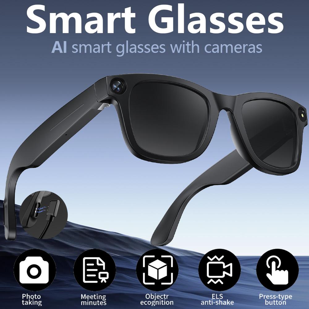 AI Smart Glasses 800W Pixel 2K HD Camera Video Sunglasses AI ChatGPT Intelligent Recognition Recording Translation Call glasses