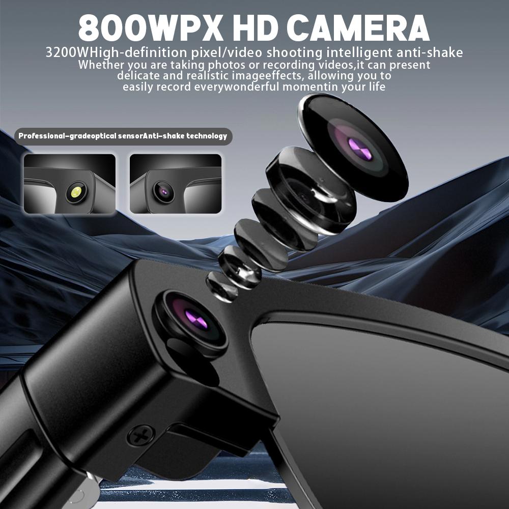 Smart Glasses With Wifi Transmission Dual Microphone Call Noise Reduction Ai Translation 8 Million Pixels Bluetooth Calling