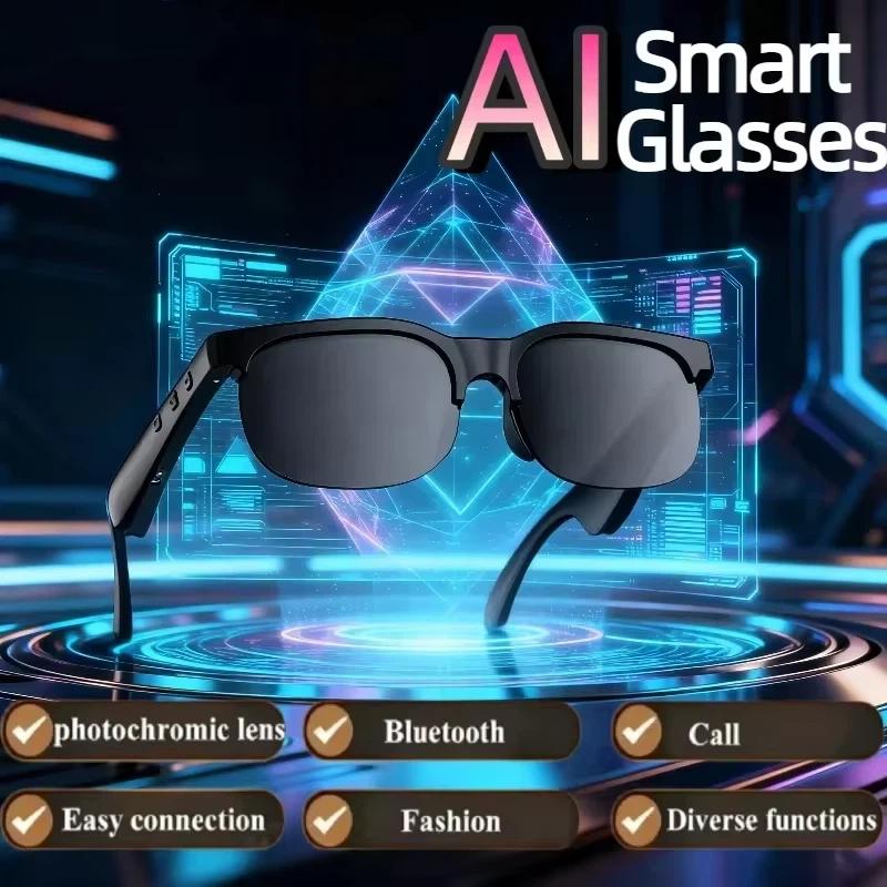6K AI Smart Glasses Multifunctional Camera Bluetooth Call Voice Assistant Music Player Translate Photochromic HD Glasses