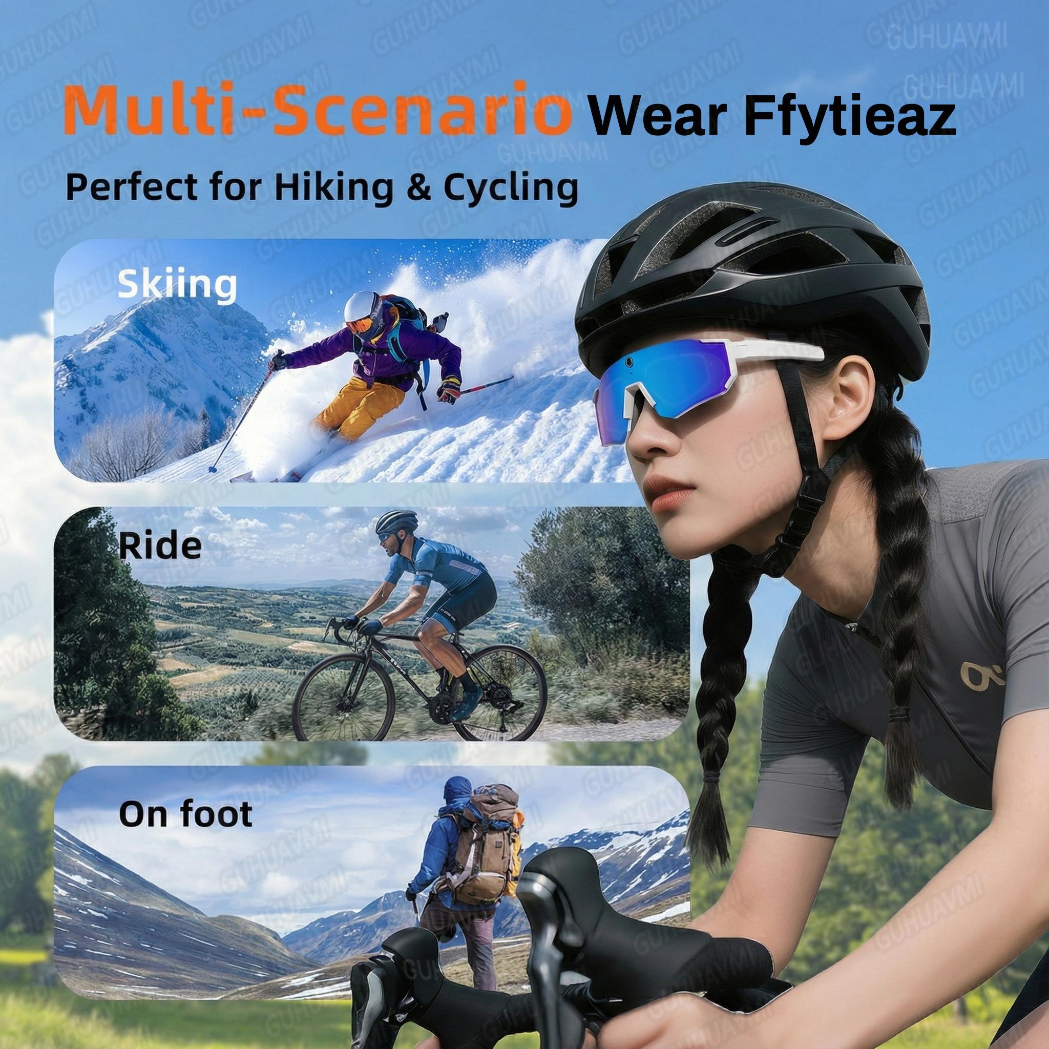 2026 Skiing AI Glasses Men 8MP Camera take Photo Video Recording Translation Waterproof Windproof Outdoor Cycling Glasses Women
