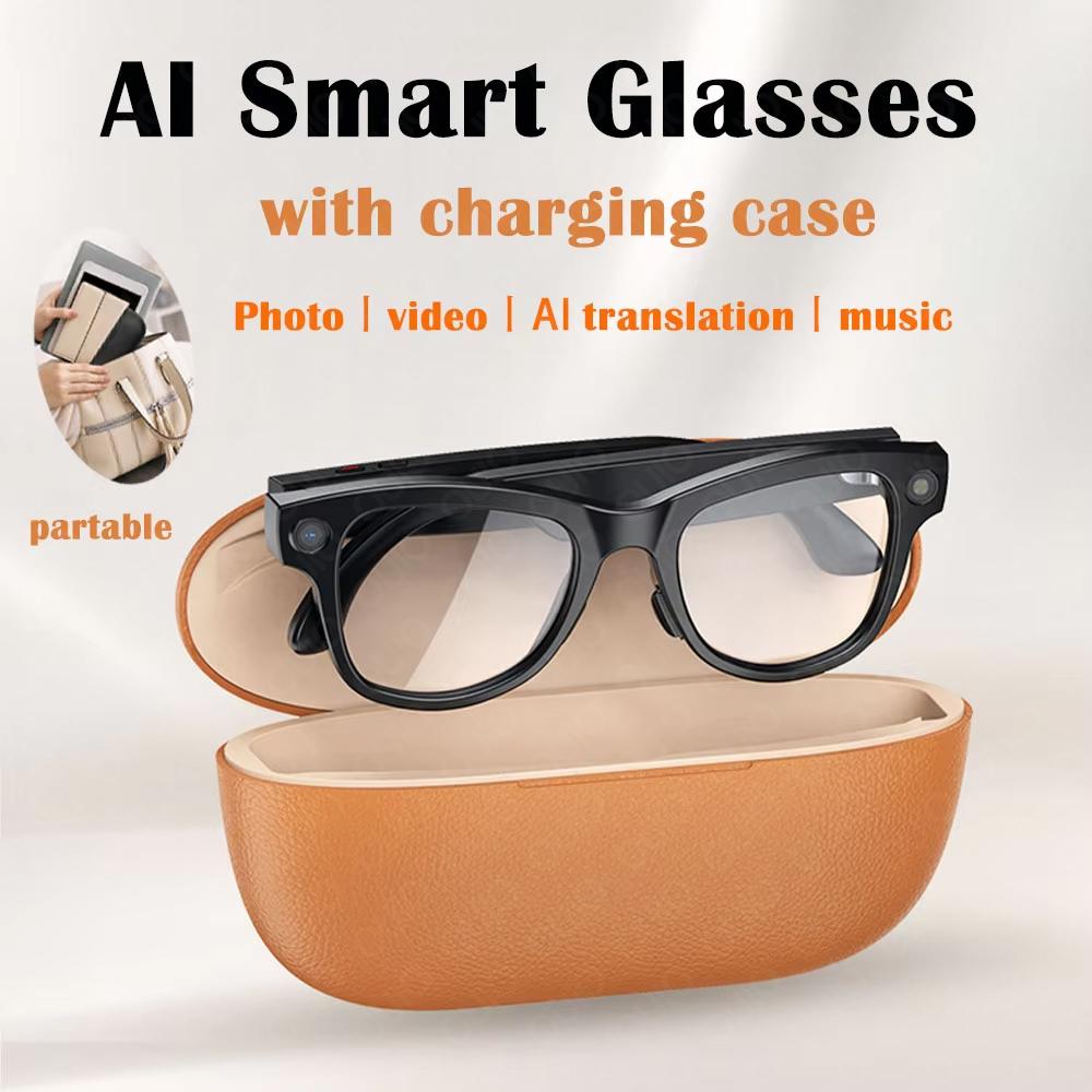 2026 New Smart Glasses with Camera Video Recording AI Photo Recognition Bluetooth Call Voice Translation Sunglasses Men Women