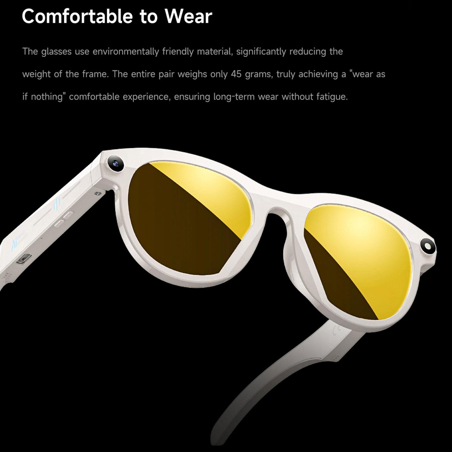 Fashion Sunglasses For Men Women Smart Glasses AI New Bluetooth Call 1080P HD Translation Camera Music Headphones Outdoor Sports