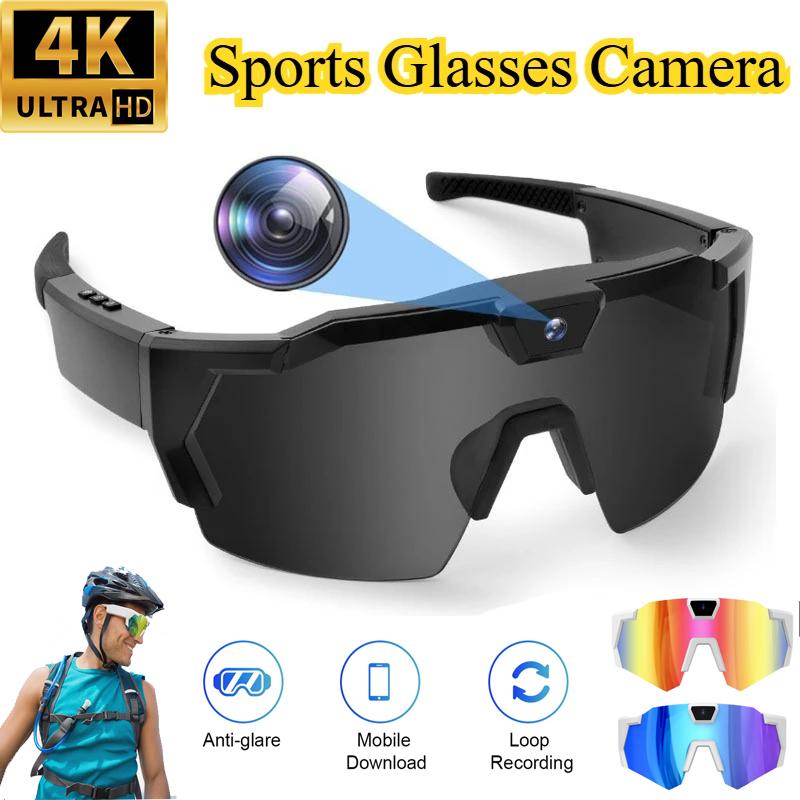AI Smart Glasses 1200W Pixel 8K HD Camera Video Recording Outdoor Cycling Skiing Windproof Eye Protection Photography Sunglasses