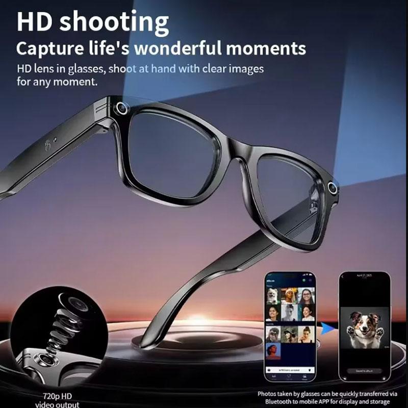 New 8MP Pixel Camera Smart Glasses Video Recording AI Photo Recognition Bluetooth Call Voice Translation Sunglasses Man woman