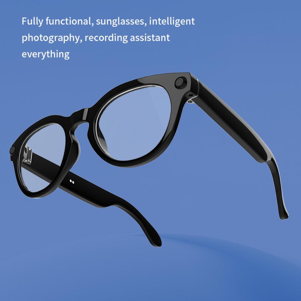 AI Smart Camera Glasses Bluetooth Call Voice Assisatant Sunglasses Outdoor Sports Headphone Eyeglasses Men Women Anti-blue Light