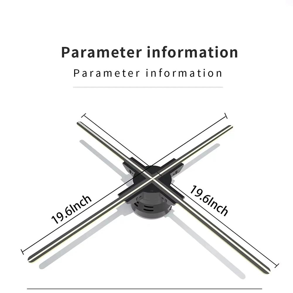 52cm 3D Hologram Fan Projector HD LED Holographic Player Advertising Display Machine WiFi APP Remote Control for Shopping Mall