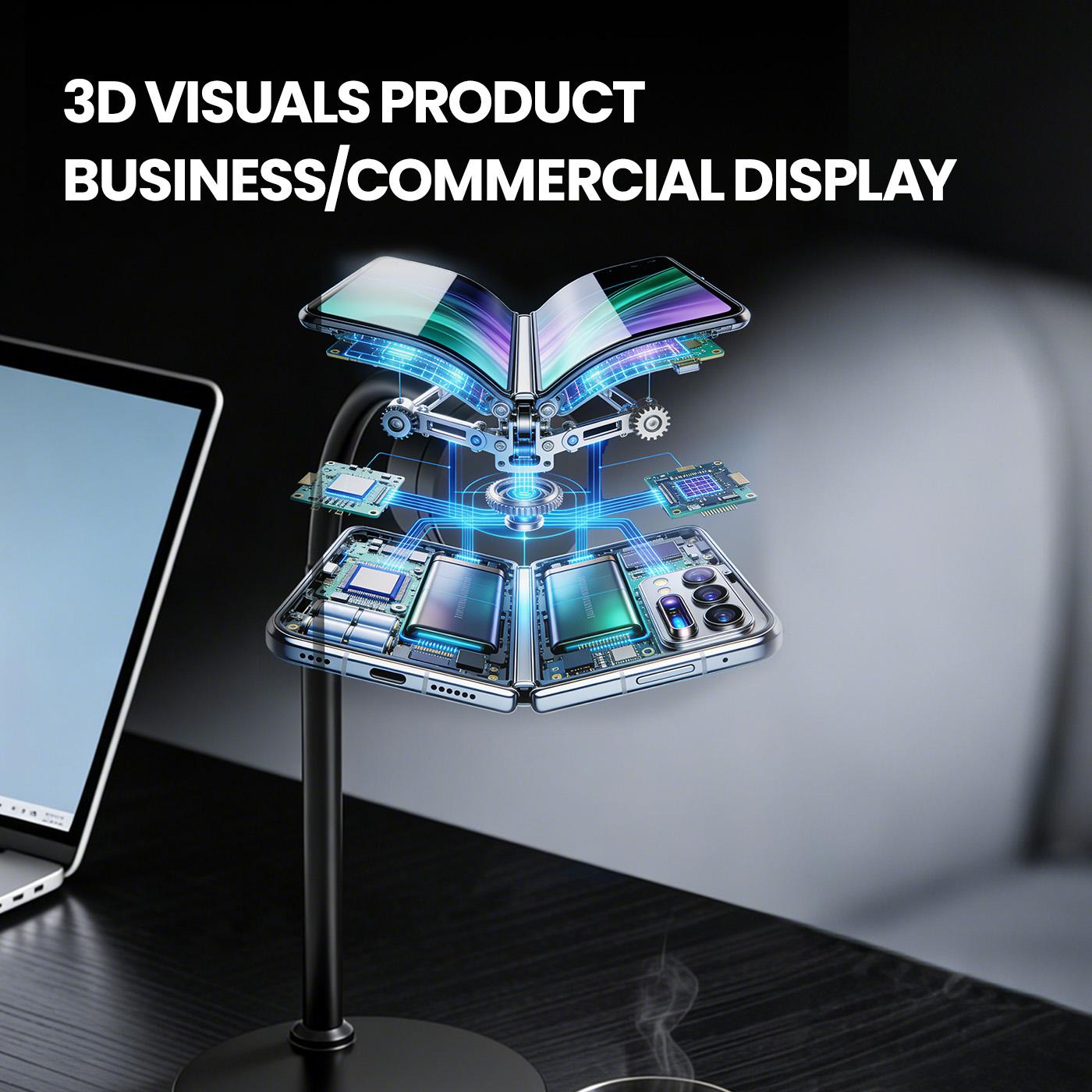 New 3d hologram fan projector halloween christmas hologram Desk display custom logo products transparent led display