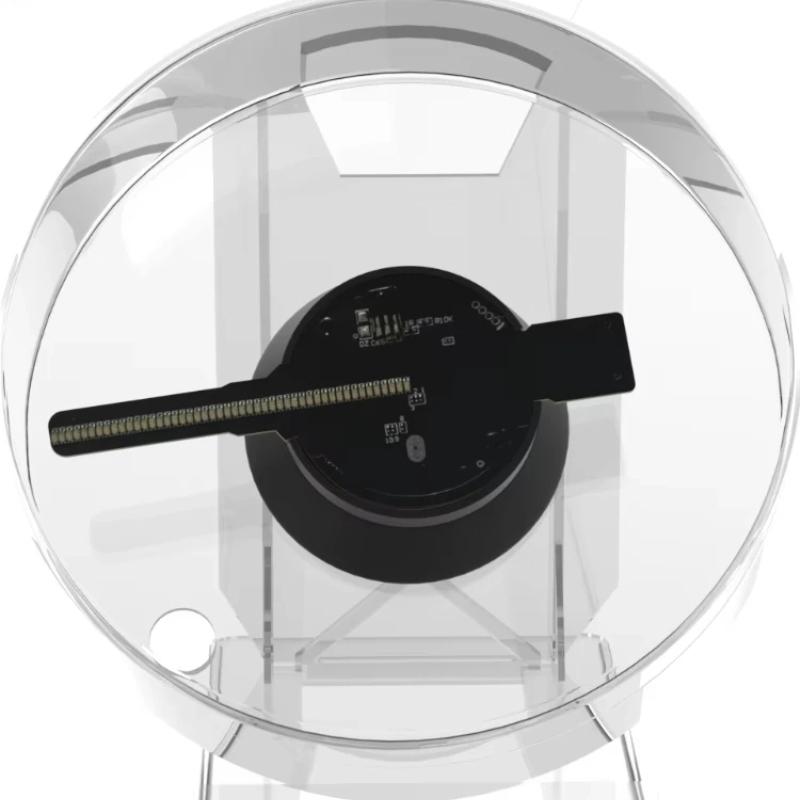 Mini 3D Holographic Projector Fan Desktop LED Advertising Machine Hologram Picture Video Display Remote Control with Stand