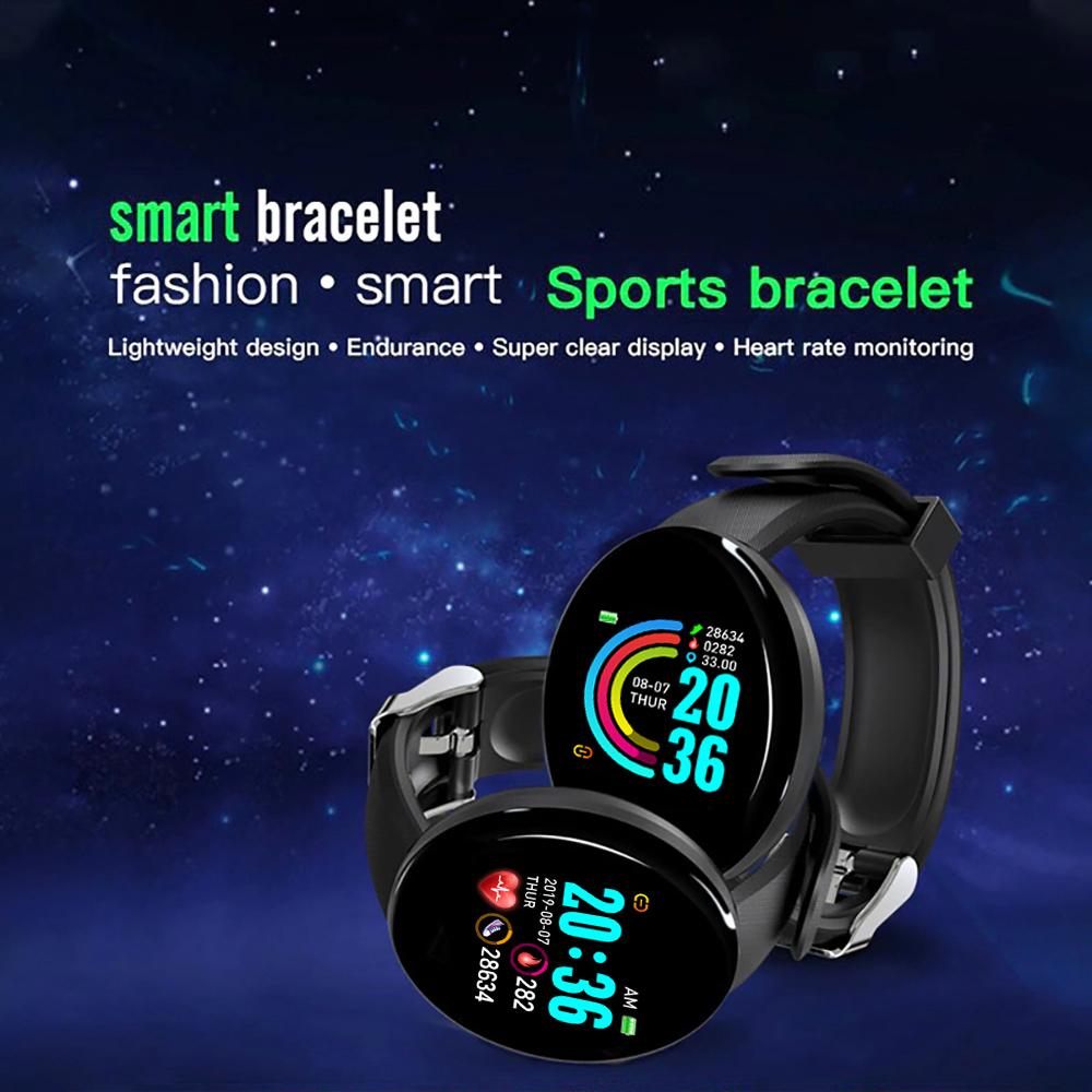 2025 New D18 Smart Watch Men Women Smartwatch Bracelet Heart Rate Blood Pressure Fitness Tracker Sport Smartband For Ios Android