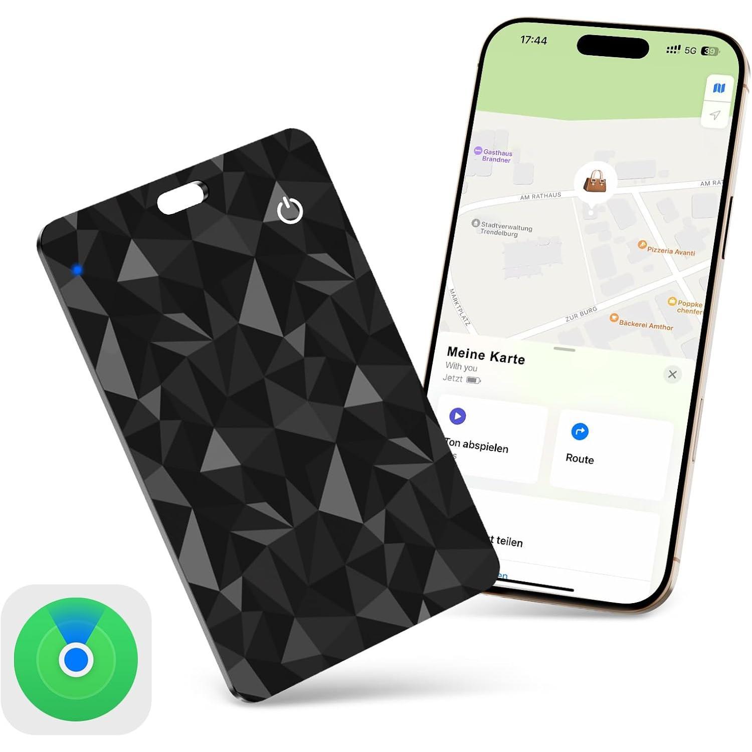 Fine track Slim Smart Finder  Rechargeable Compatible With Apple Find My (IOS Only) Ultra-Slim Tracker Card For Wallet Finder