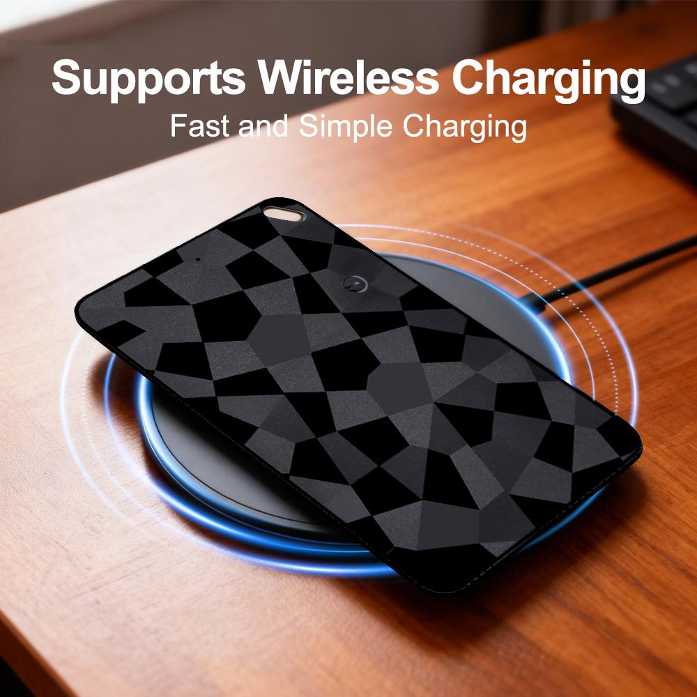 Wireless Charging Wallet Tracker Card Work with A-pple Find My App GPS Locator Ultra-thin Tracker Card For Luggage Keys Finder