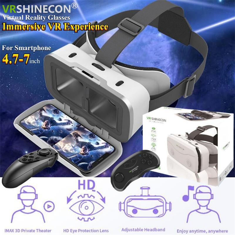 G15 IMAX Giant Screen Virtual Reality Glasses HD 3D Movie Google Cardboard Box VR Helmet for 4.7-7" Phone,Support Game Joystick