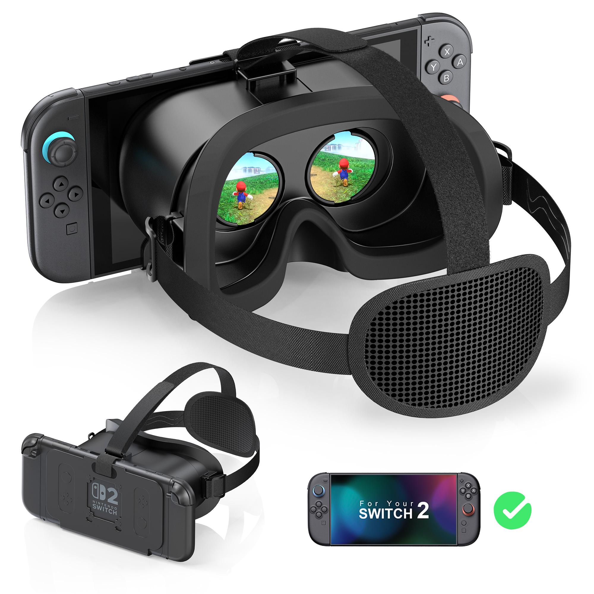 VR Headset For Nintendo Switch 2 3D Glasses Virtual Reality Movies NS 2 VR Immersive Gaming Experience Headband Adjustable Lens