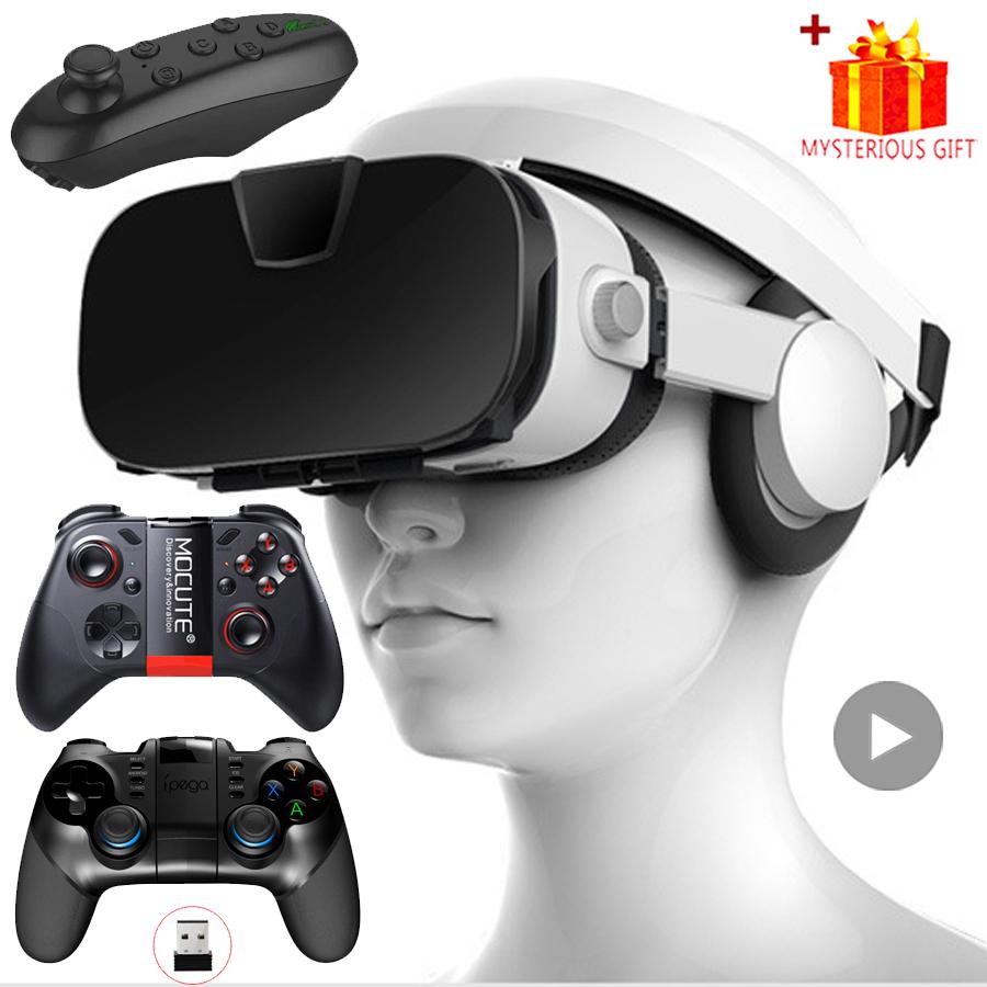 Virtual Reality 3D VR Glasses Headset Phone Viar Device Helmet Lenses Goggles Smart Smartphone Headphone Mobile Game Cell Viewer