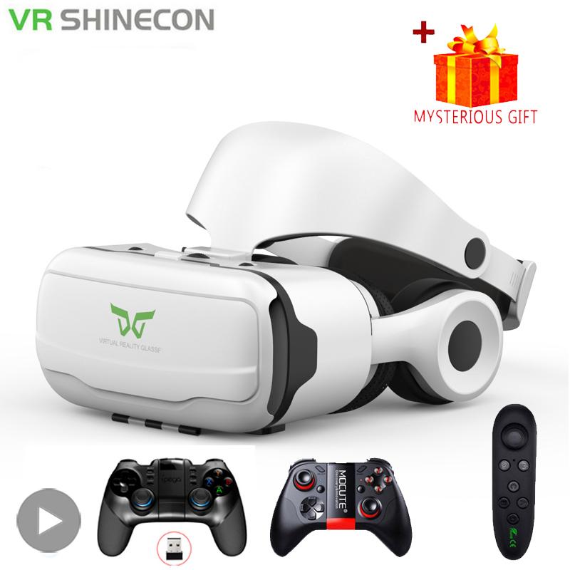 VR Glasses Virtual Reality 3D Headset Helmet For Android iPhone Smartphone Mobile Phone Game Wirth Real Goggles Viar Devices Set